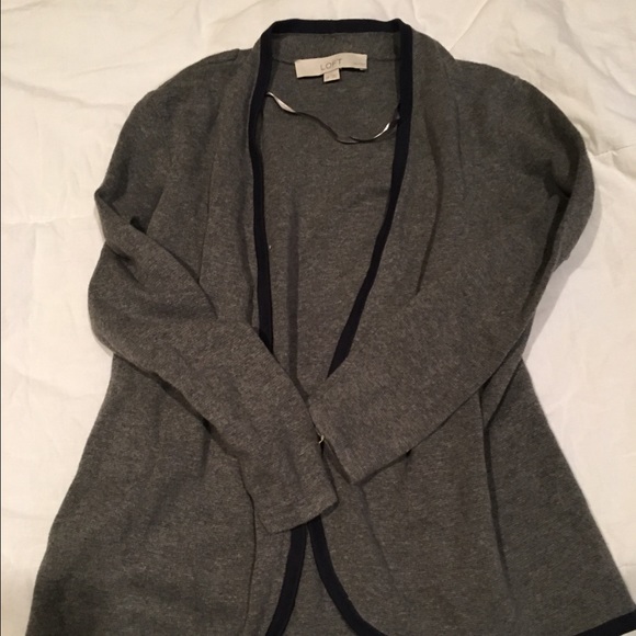 Loft gray cardigan - Picture 2 of 2