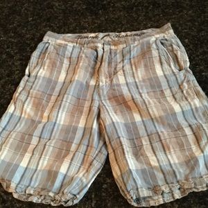 Men's Tommy Bahama Plaid 75% Linen/25% Silk Shorts