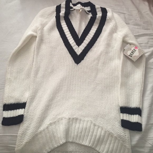 White knit sweater
