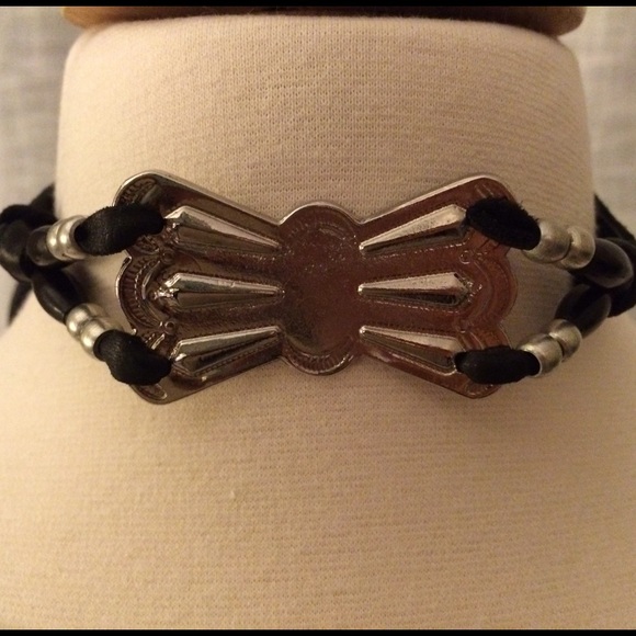FREE PEOPLE Concho Leather Choker