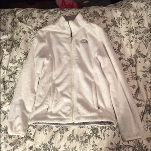 White North Face Fleece Zip Up Jacket