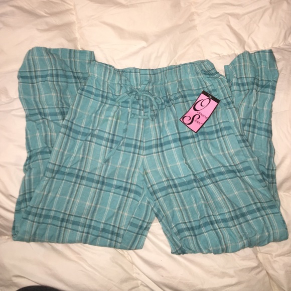NWT blue plaid pajama pants