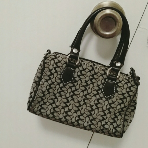 Mini Black and Gray Coach Purse