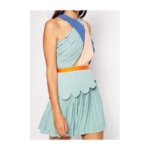 Three floor multicolor dress