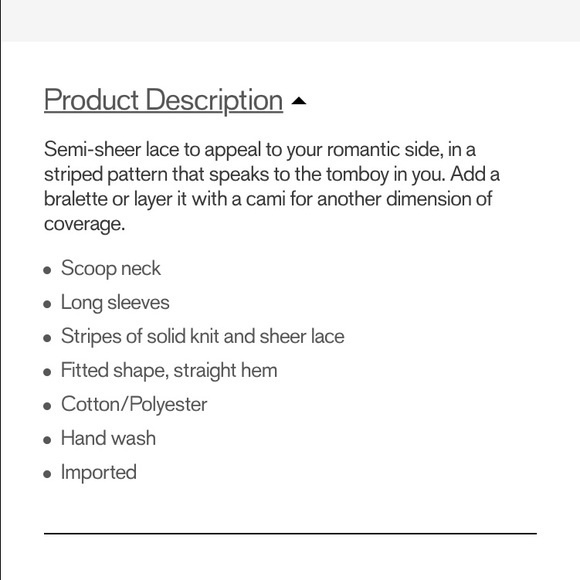 🆕 Express White Scoop Neck Lace Stripe Tee - Picture 2 of 4