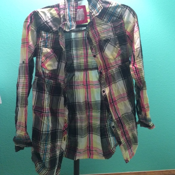 Justice Long Sleeve Button Down