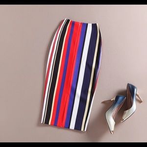 Fun stripe skirt.