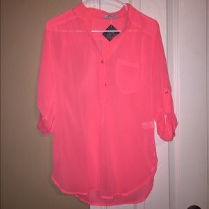 Neon Coral Top
