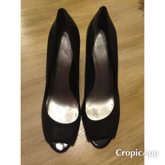 Nine West Black Peep Toe Pumps