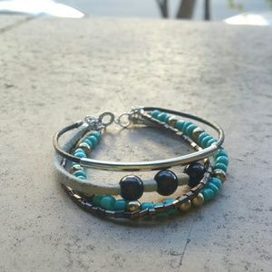 BOHO STACKED BRACELET- ORANGE