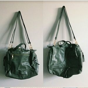 From Urban Outfitters a green vegan leather bag!