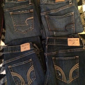 Hollister and American Eagle Jeans