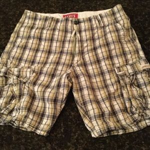 Men's Levi Plaid Cotton Shorts