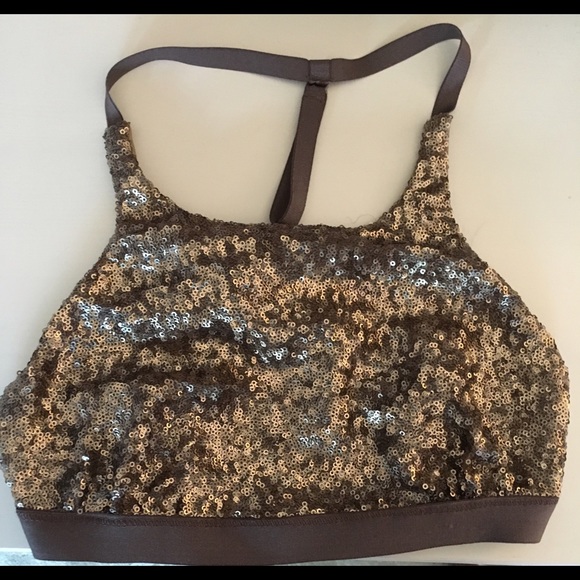 Planet Blue Sequin swim top or bralette BRAND NEW