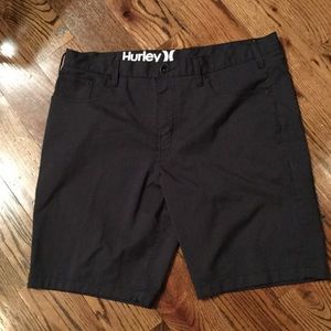 Men's Black/Gray Pinstriped Hurley Shorts