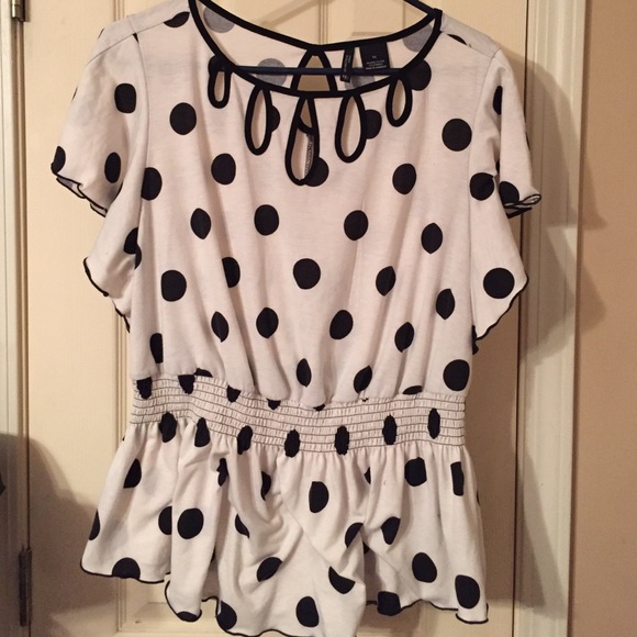 Black and Cream Blouse