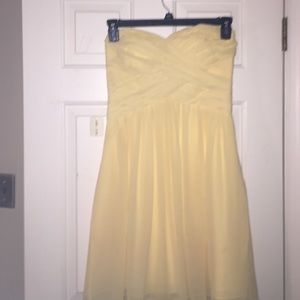 Pale yellow Bill levkoff dress