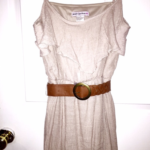 BODY CENTRAL Spaghetti Strapped Dress w/ Belt