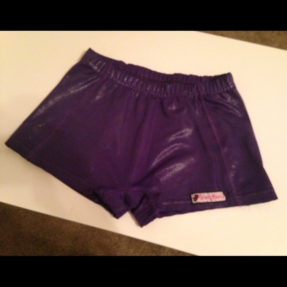 Royal Purple Metallic Crazy Pants Spandex Shorts
