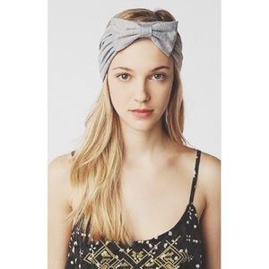 Dark Grey Bow Headwrap