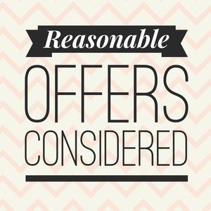 Reasonable offers considered on items over$20.