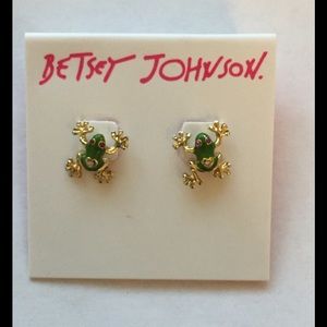 Brand New Betsey Johnson Frog Earrings