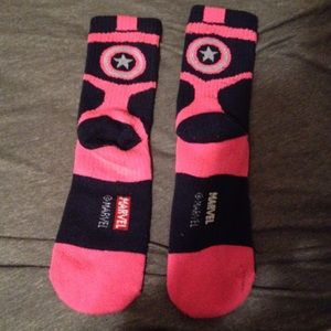 Navy/Pink Captain America Socks