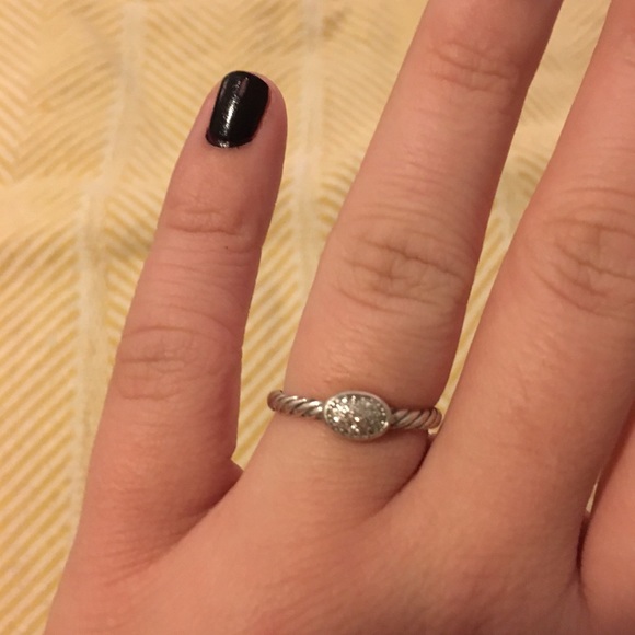 David Yurman 7.5 oval cable ring