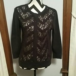 Lace Front Cardigan