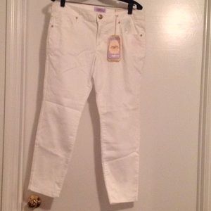 One 5 One white 12P straight cut jeans