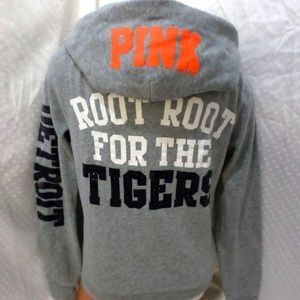 Pink Victoria Secret bling Detroit Tigers hoodie