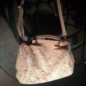 Pink lace purse
