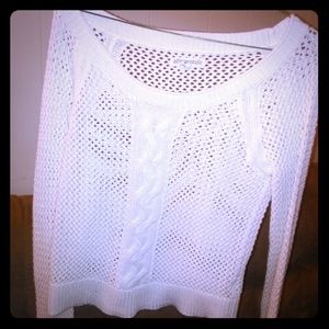 White sweater long sleeve shirt