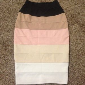 Long Body Con Skirt