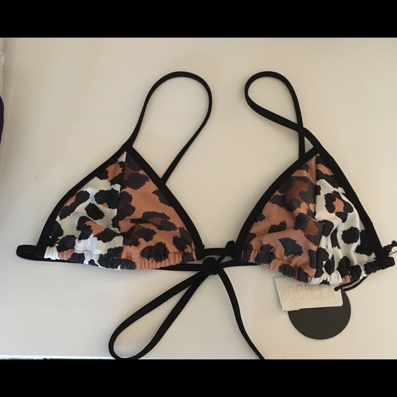 AMUSE society swimsuit Top & Bottom Cheetah print