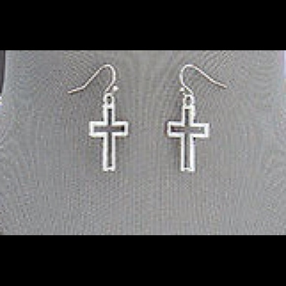 Accents of turquoise embellish this cross pendant. - Picture 2 of 2