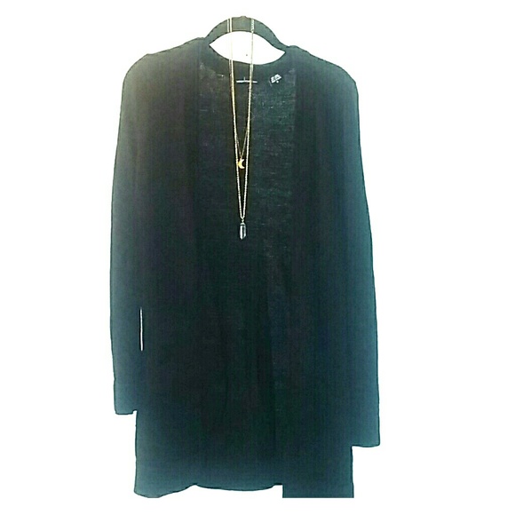 Perfect Black Knit Cardigan Sz Small