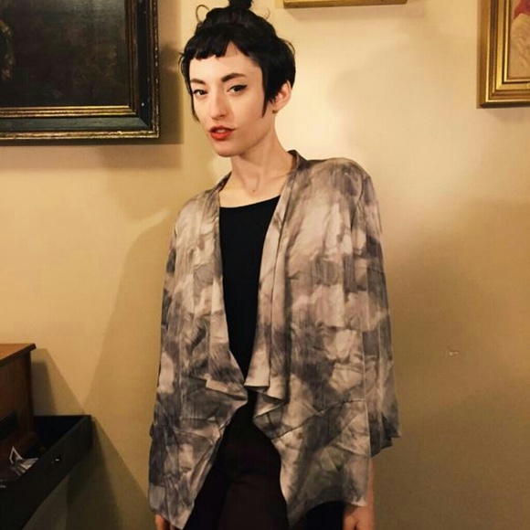 Grey Kimono Blazer
