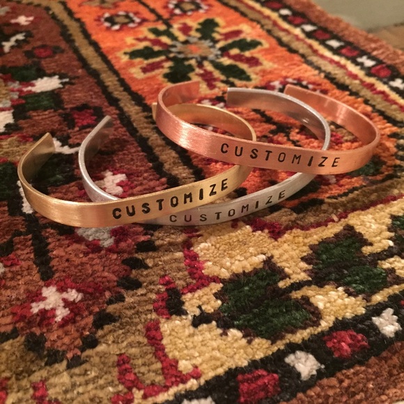 Stocking stuffers! Personalized bracelet cuffs - Picture 2 of 2
