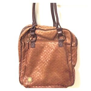 Brown Billabong tote bag.