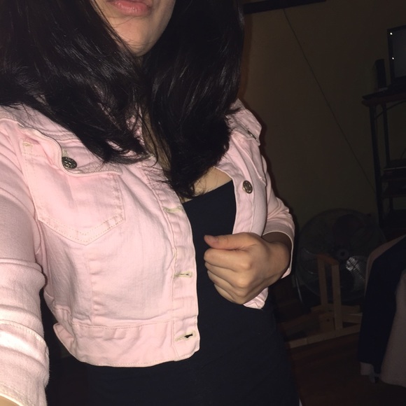 Cute pink crop jacket