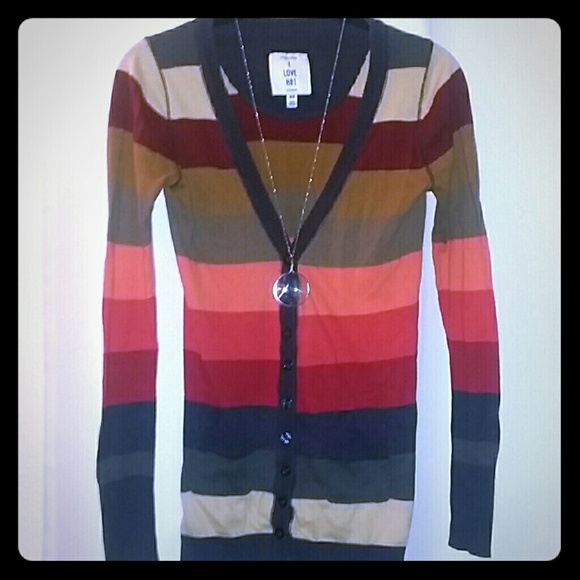 Rainbow Cardigan Sz M