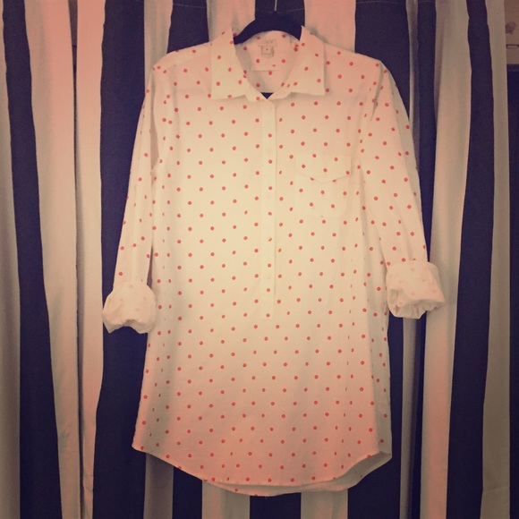 J. Crew Factory Tops - J. Crew polka dot popover tunic.