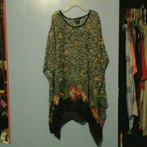 Sheer cheetah print blouse!