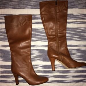 SOLD*Camel Brown Authentic leather knee high boots