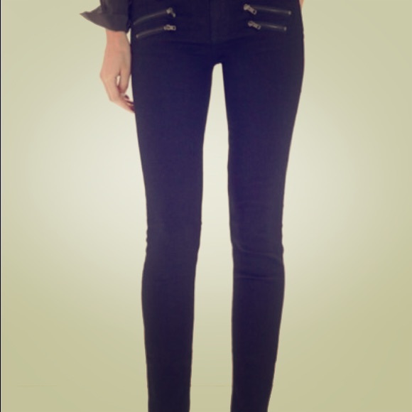 Madewell skinny skinny biker zip jeans