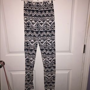Tribal Navy Blue High Waisted Leggings