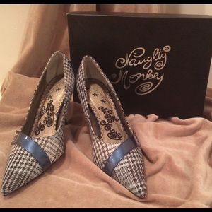 Naught Monkey Houndstooth pumps