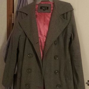 Rue 21 Grey coat. Size small.