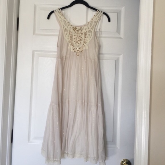 White cotton free people dress